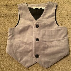 Rachel Zoe x Janie and Jack Grey Velvet Vest (Size 2)